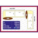 Özsaraç Etiket 100X150 Barkod Etiket eko Termal 250 Sarım 5 rulo 1250 adet - 42