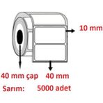 Özsaraç Etiket 10x40cm Eko Termal Kuşe 1 Adet 5000 Sarım Barkod Etiketi