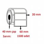 Özsaraç Etiket 20x60cm Eko Termal Kuşe 1 Adet 1500 Sarım Barkod Etiketi