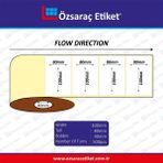 Özsaraç Etiket 500 Sarım 80x100 mm Barkod Etiketi