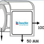 Özsaraç Etiket 50x100 PP 50 Sarım Opak Termal Etiket