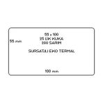 Özsaraç Etiket 55X100 Pp Opak Termal 200 Sarım Barkod