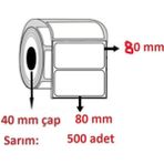 Özsaraç Etiket 80X80 Barkod Etiketi 500 Lü Ekotermal 5 rulo 2500 ADETTİR