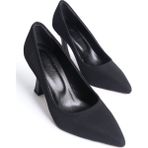 Özse Shoes Siyah Çizgili Kadın Topuklu Ayakkabı