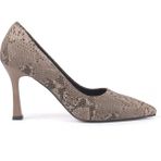 Özse Shoes Tamara Yılan Desenli Topuklu Ayakkabı - Nude - Siyah