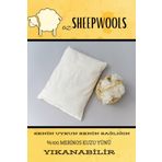 ozsheepwools Yastık Yün Bebek Yastığı 35*45 %100 Merinos Kuzu Boncuk Yünü %100 Pamuk Kumaş Yıkanabilir Doğal