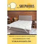 ozsheepwools YÜN YATAK PEDİ&ŞİLTESİ LASTİKLİ %100 MERİNOS KUZU YÜNÜ İÇ DOLGU , %100 PAMUK DIŞ KUMAŞ ,YIKANABİLİR