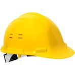 Öztekinler Sarı Baret - Hava Delikli - Enseden Ayarlı Vidalı Güvenlik Bareti - Beyaz