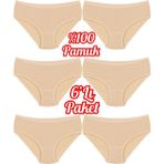 Özten 6'lı Paket %100 Pamuk Kalpli Yüksek Bel Bato Kadın Külot OZT6100