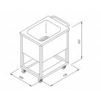 Öztiryakiler 65×75 cm Et Sebze Basma Arabası