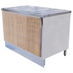 Öztiryakiler Ara Raflı Ahşap Kaplı 120x70 cm Nötr Servis Ünitesi