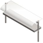 Öztiryakiler Bombe Camlı 140x30 cm Servis Rafı