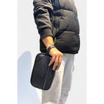 ÖZTÜRK DERİ Erkek Siyah Hakiki Deri Portföy & Clutch Traş ve Bakım El Çantası – Şık ve Fonksiyonel Tasarım