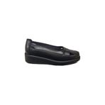 Öztürk Napa Shoes Kadın Hakiki Deri Sıkıştırılmış Köpük Taban Rahat Ultra Hafif Günlük Dolgu Topuk Ayakkabı, Siyah, 40, PRA-12844496-385448