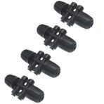 OZXNO 4 adet 1/2 '' ila 1/4 '' dikenli Tee hızlı bağlantı Push-to-Fit 6 yönlü damla sulama bağlantı parçaları
