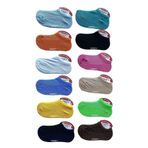 Ozy Fashion 10 Çift Dikişsiz Pamuklu Bebek Çocuk Görünmez Sneaker Patik Çorap Karışık Renkli 1-3 Yaş