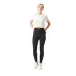 Ozy Fashion Fitilli Kadın Yüksek Bel Dikişsiz Spor Tayt Siyah-L