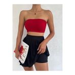 Ozy Fashion Siyah Piliseli Tenis Şort Etek Siyah S