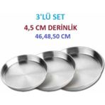 Özyetişen Metal Alüminyum Fırın Tepsi 3 Boy 46,48,50 cm