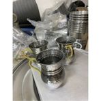 Özyetişen Metal Krom Çelik Ayran Bardağı 3 Adet - Gri - 3 Adet