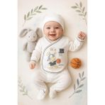 Ozz Baby 0-3 Ay Erkek Basketball pamuk 10'lu Hastane Çıkışı Set - Mavi - 0 - 3 Ay