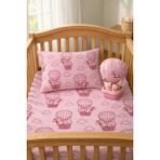 Ozz Baby %100 Pamuk Park Yatak Lastikli Bebek Çarşafı Seti (70X120X15)Yastık kılıfı & Beyaz iç astar (35x45) - Koyu Pembe - Vişne Çürüğü - 70 x 120