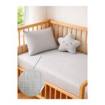 Ozz Baby %100 Pamuk Ranforce Lastikli Bebek Çarşaf Seti (70X120X15)(60X110X20) FERMUARLI YASTIK KILIFI (35X45 ) Park Yatak Anne Yanı Yatak