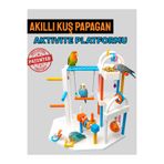 ozzipetshop Akıllı Kuş Papağan Aktivite Platformu – Yemlik, Salıncak, Oyuncaklı Oyun Parkı