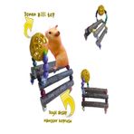 ozzipetshop Hamster Carki Donebilen Zilli Toplu Ahsap Kopru Oyuncak