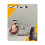 ozzipetshop Hamster Tuvaleti - (BAKTERİ TUTMAYAN ÖZEL KUM) 500 gr Tuvalet Kumu Seti Kırmızı