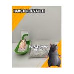 ozzipetshop Hamster Tuvaleti - (BAKTERİ TUTMAYAN ÖZEL KUM) 500 gr Tuvalet Kumu Seti Yeşil