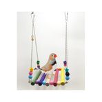 ozzipetshop Hint Bülbülü Kuşu Için Ahşap Salıncak - Kuş Salıncağı Süpriz Hediyeli