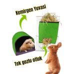 ozzipetshop Hollanda Tavsan Ginepig Kemirgen Sicak Uyku Yuva Yatak+ Kemirgen Ot Torbasi