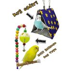 ozzipetshop Kuş Oyuncak Seti - Muhabbet Kuşu, Papağan Için Avrupa Standartlarında Eğlenceli Oyun Seti