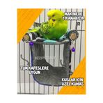 ozzipetshop Kuşlar Için Iki Katlı Kuş Yastığı Eğlenceli Kuş Oyuncağı Süpriz Hediyeli