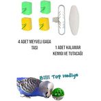 Ozzipetshop Mineralli Gaga Taşı - Kalamar Kemigi Kuş Oyun Topu Hediyeli