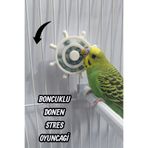 ozzipetshop Muhabbet Kuşu İçin Özel Hareketli Boncuklu Dönen Stres Çarkı Oyuncak
