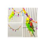 ozzipetshop Muhabbet Kuşu Zincir Stres Halkasi Zilli Oyuncak 30 Cm