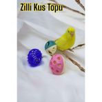 ozzipetshop Zilli Muhabbet Kusu, Papagan Oyun Topu 3 Adet