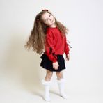 Ozzy Kids Kız Çocuk Sweatshirt & Etek Takım - Kırmızı - 4 Yaş
