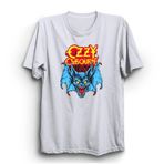 Ozzy Os, Oldskull Bat Logo, Rock Metal Müzik Grubu Baskılı Unisex,%100 Pamuk Tişört 8-9 Yaş Beyaz