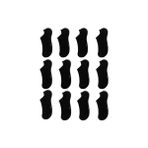 Ozzy Socks 12 Çift Dikişsiz Kadın Siyah Bambu Görünmez (Sneaker) Spor Ayakkabı Çorabı - 36 - 40