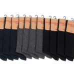 OZZY SOCKS 12 Çift Erkek Viskon Çorap - Dikişsiz Soket Erkek Çorap (Lacivert-Füme-Siyah, 40-44)