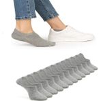 Ozzy Socks 12 Çift Gri Dikişsiz Kadın Bambu Görünmez Sneaker Spor Ayakkabı Çorabı - 36 - 40 - 00E-Gri