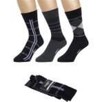 Ozzy Socks 3 Çift Dikişsiz Erkek Penye Pamuklu 4 Mevsim Çorap Dayanıklı Topuk Burun - 40 - 44 - Antrasit - Siyah