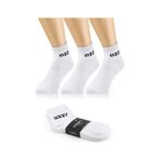 Ozzy Socks 3 Çift Kısa Konçlu Tenis Spor Çorabı Beyaz Paket Beyaz
