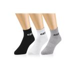 OZZY SOCKS 3 Çift Kısa Tenis Spor Çorabı - Pamuklu - Erkek ve Kadın Çorap- Asorti Paket (35-38)