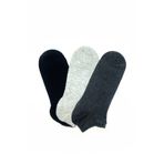 OZZY SOCKS 3 Çift Unisex Patik Çorap- Kadın ve Erkek için Sneaker Çorabı (Gri-Füme-Siyah, 35-38)