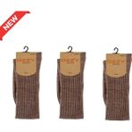 Ozzy Socks 3’lü Kışlık Kadın Yünlü Uyku Çorabı Soft Touch Siyah Renk Isı Tutucu Çorap - 36 - 40 - Kahverengi
