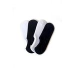 OZZY SOCKS 4 Çift Pamuklu Patik Çorap Seti - Kaymaz ve Dikişsiz - Unisex Sneaker Çorabı (Siyah-Beyaz, 39-42)